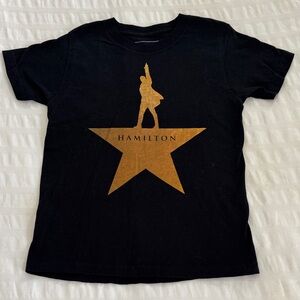 Hamilton Kids Black and Gold Star Tee